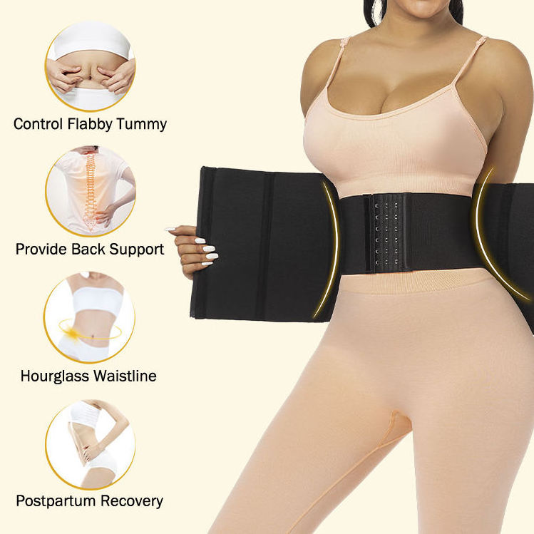 Warehouse Women Shapewear Dropship Large Zip Bandage Waist Trainer Corset Shaper With Waist Trimmer Belt