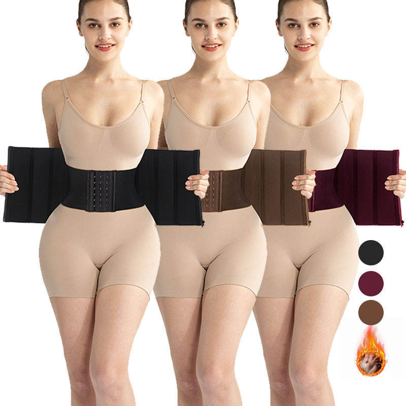 Warehouse Women Shapewear Dropship Large Zip Bandage Waist Trainer Corset Shaper With Waist Trimmer Belt