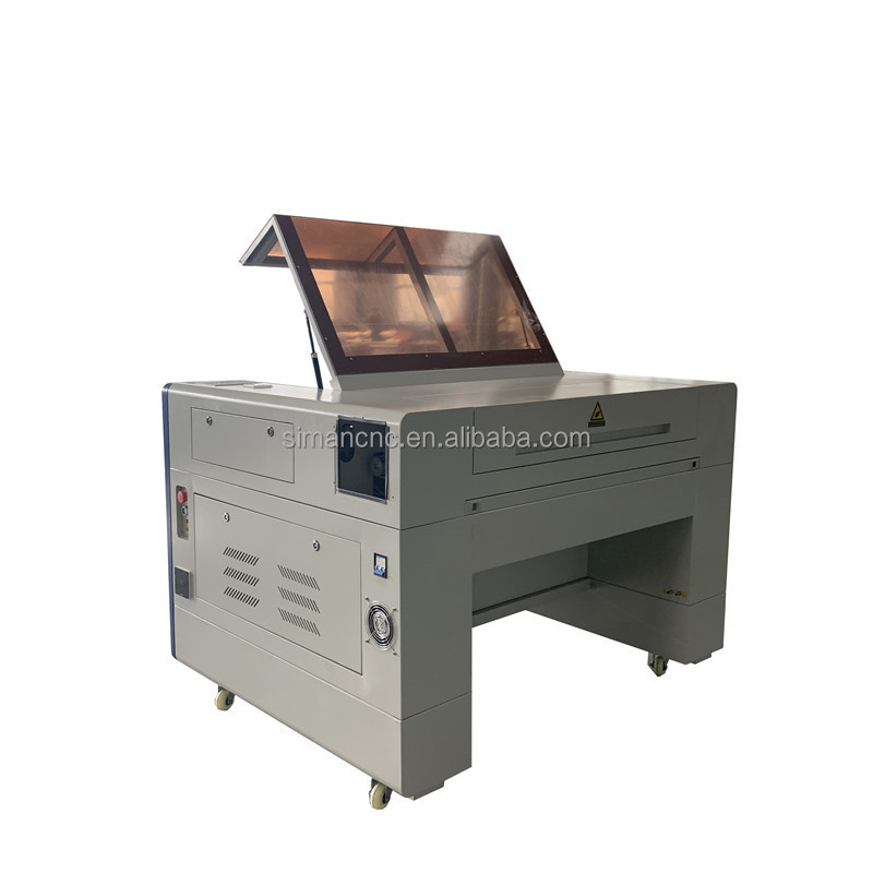 Dual head co2 100w cnc 9060 laser cutting machine price 900x600mm laser engraving machine on round objects