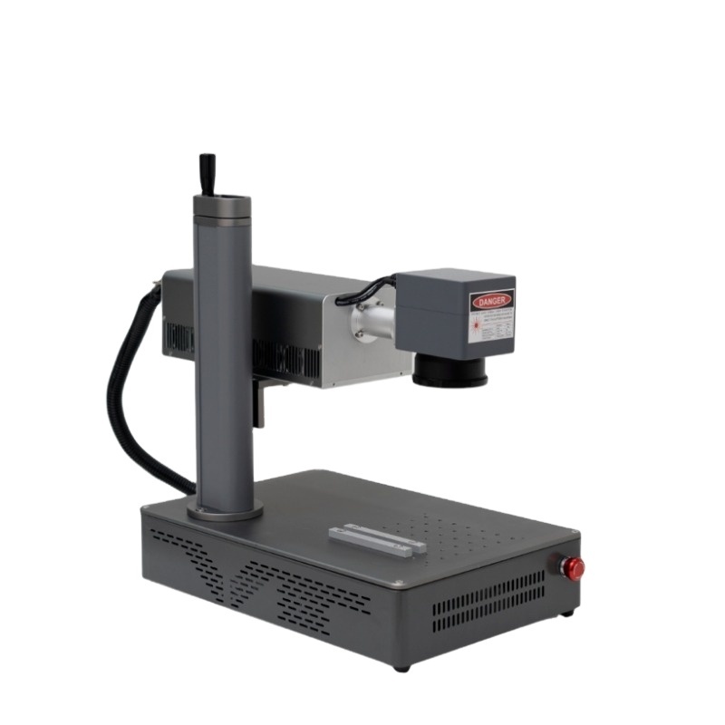 Mini galvo scanner align system all in one 20W 30W 50W raycus max fiber laser nameplate Marking machine