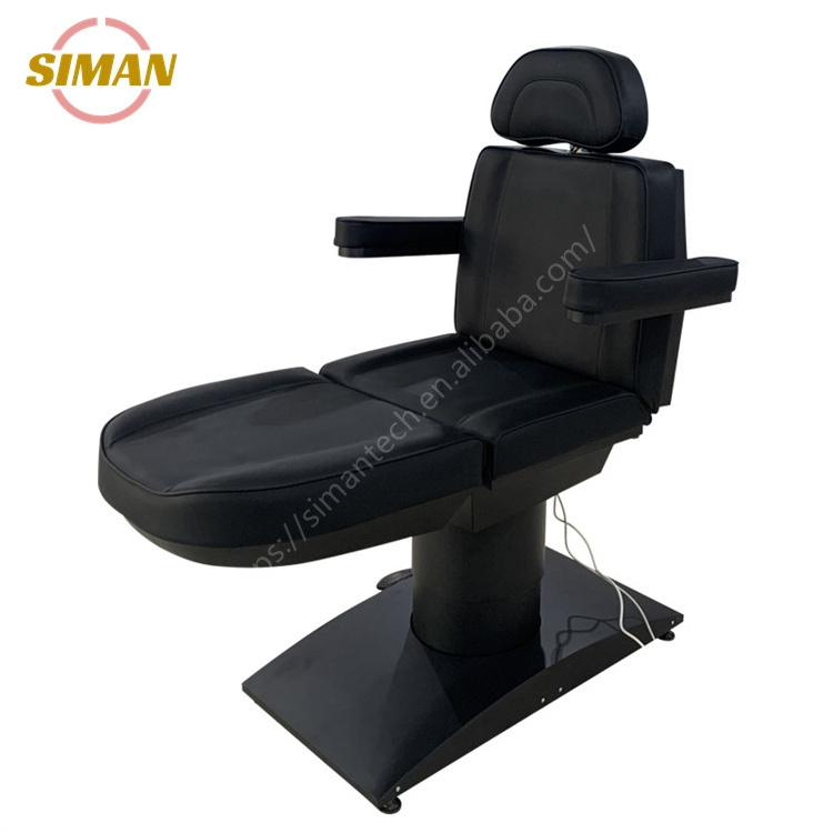 Siman electric beauty bed with CE certificate 4 motors all black high quality spa salon equipment durable new massage table