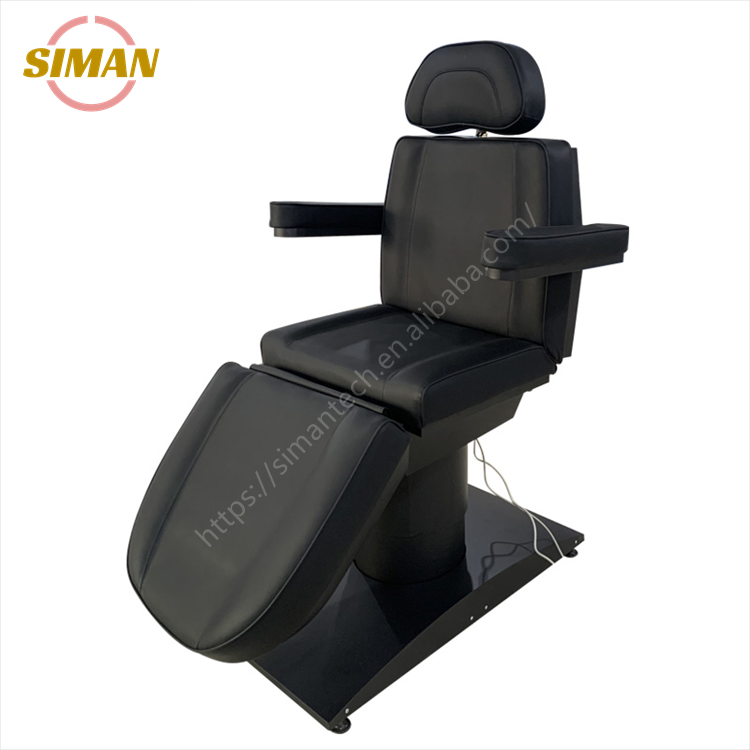 Siman All black electric beauty bed modern 4 motors reclining professional durable massage table factory direct hot selling