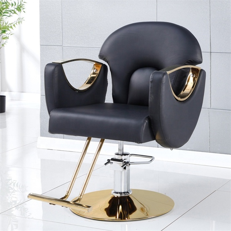 Siman hair and beauty salon furniture equipment traveling cheap real leather barber styling chair for sale