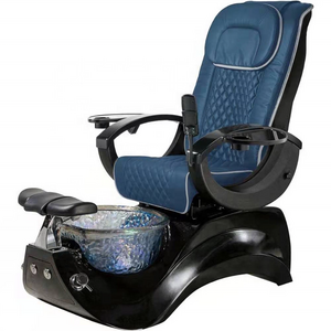 Siman Pedicure Chair Dedicated Spa Club with Massage and Independent Bath Tub Black Luxury Beauty Salon FRP Heating Tub