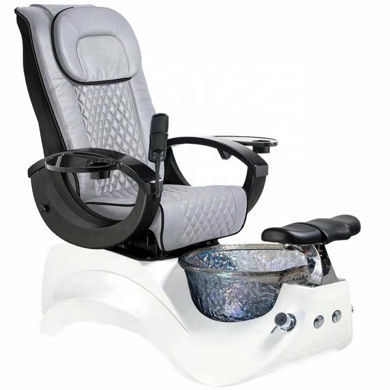 Siman Pedicure Chair Dedicated Spa Club with Massage and Independent Bath Tub Black Luxury Beauty Salon FRP Heating Tub