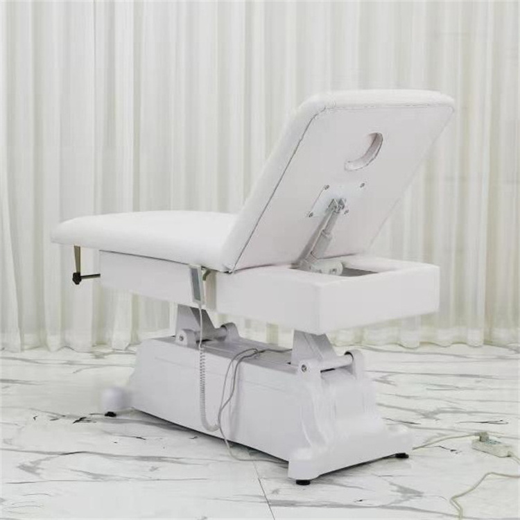 Siman luxury massage table electric beauty facial chair 3 motors hot sale lash bed with curved mattress topper diamond buttons