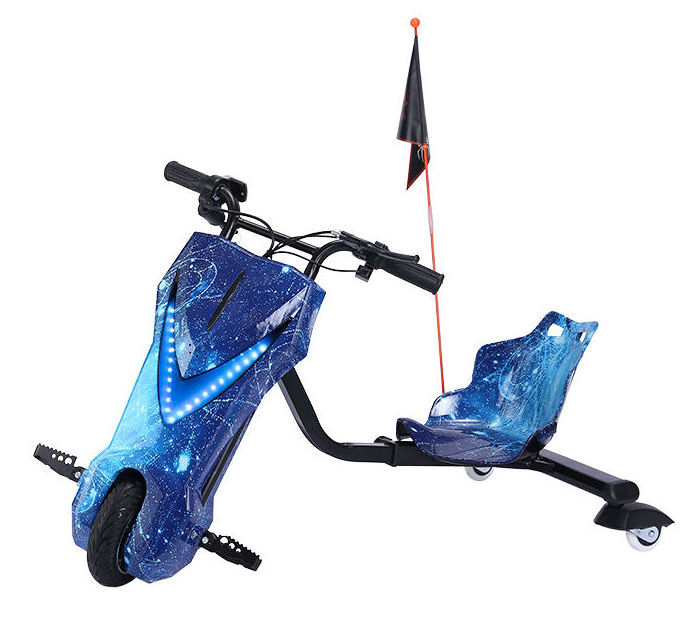 Factory deliver price 8 inch motor wheel crazy drift cart kids and adults drifting electric scooter 3 wheel