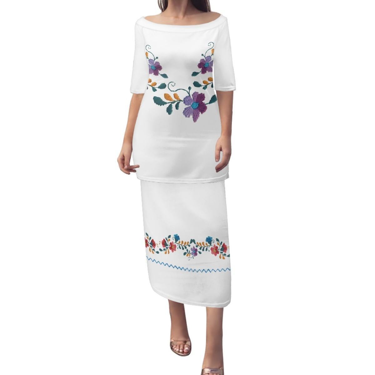 Woman Dresses New Arrivals 2024 Mexican Style Embroidery Design Lady Night Dresses Women Dresses Casual Summer