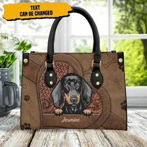 Wholesale Low Prices Ladies Handbags  Cute Dachshund Dogs Printed Custom Famous Brand Women Shoulder Crossbody Bag Handbag