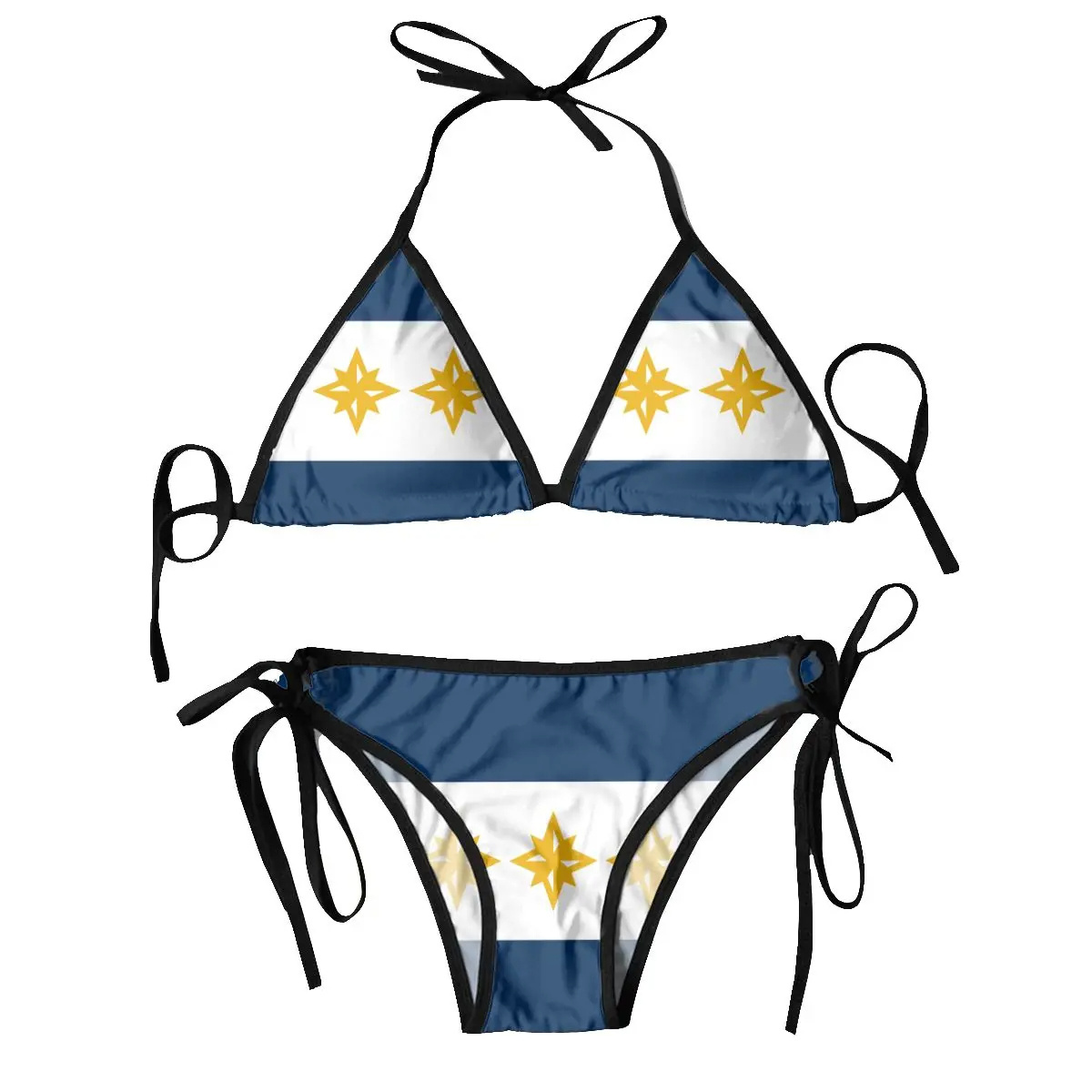 New Design Sexy Adult Slingshot Bikini Brazilian Flag Design Custom Pattern Lady Young Girl Sexy Bikini Hot Xxx