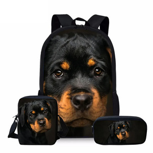 Children Schoolbags Set for Teen Boys Girls Cute Dog Print Backpack Kids Shoulder Bag School Backpack Wholesale