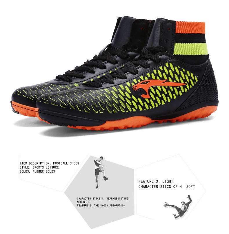 Wholesale Factory Soccer Trainer Football Shoes High-Top Buffer Foot Care Athletic Football Boots