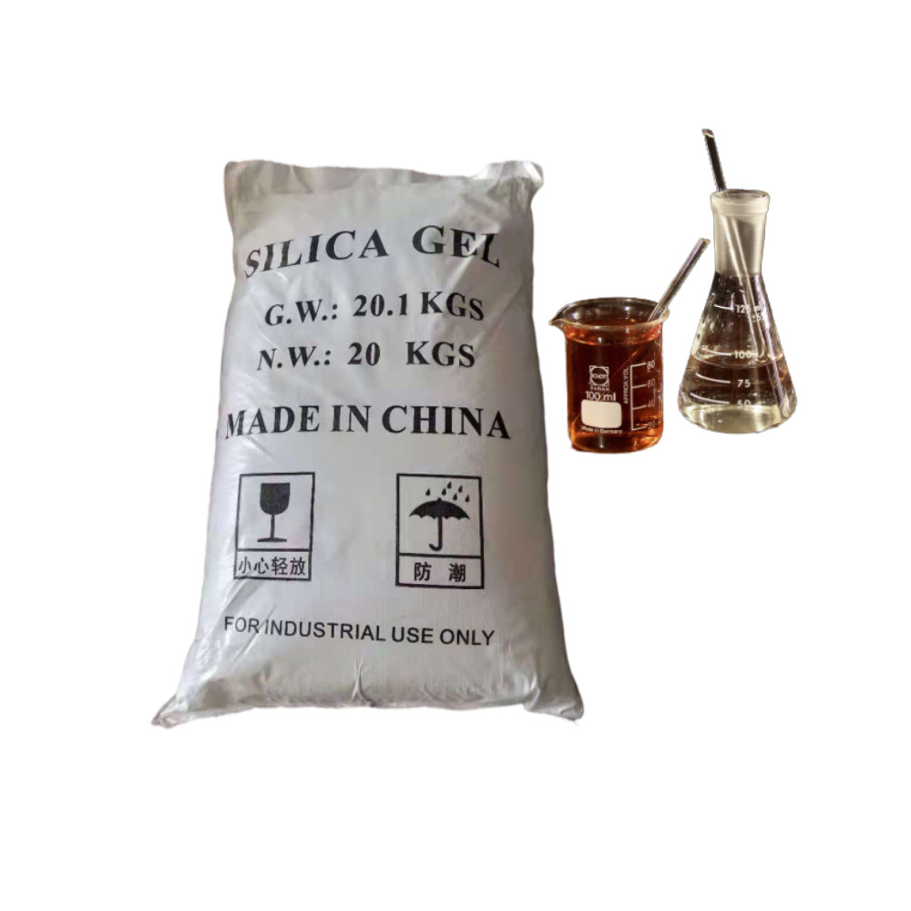 china dark oil decoloring chemical  40-120 mesh silica gel bag