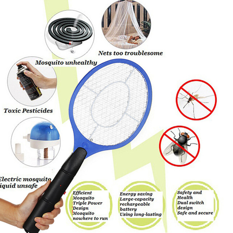 JN Handheld Bug Zapper Insect Fly Swatter Racket Portable Mosquito Killer Pest Control For Bedroom Outdoor Electric Bug Zappers