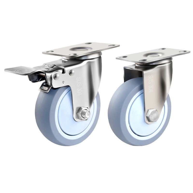 JN Lightweight 2-inch 2.5-inch universal wheels, stainless steel casters, black silent furniture wheels