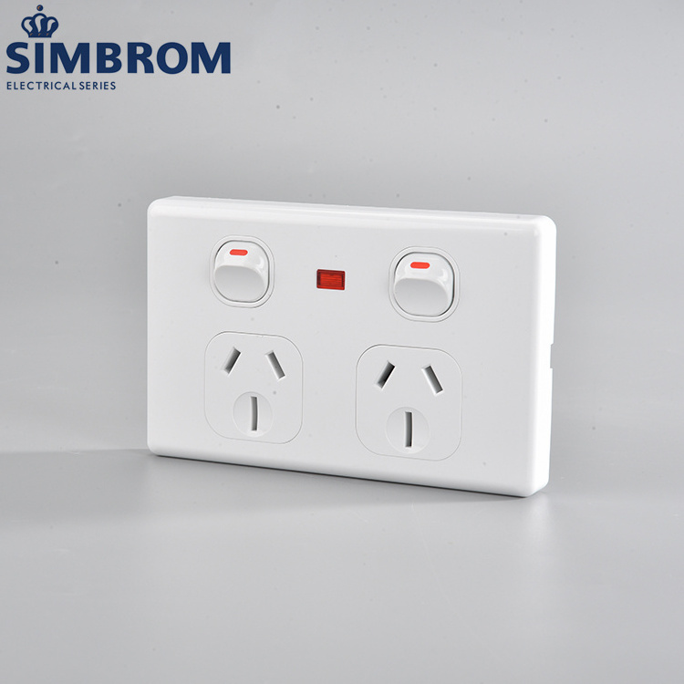 220V Australia light switches and sockets european  in turkey for electrical installation JK