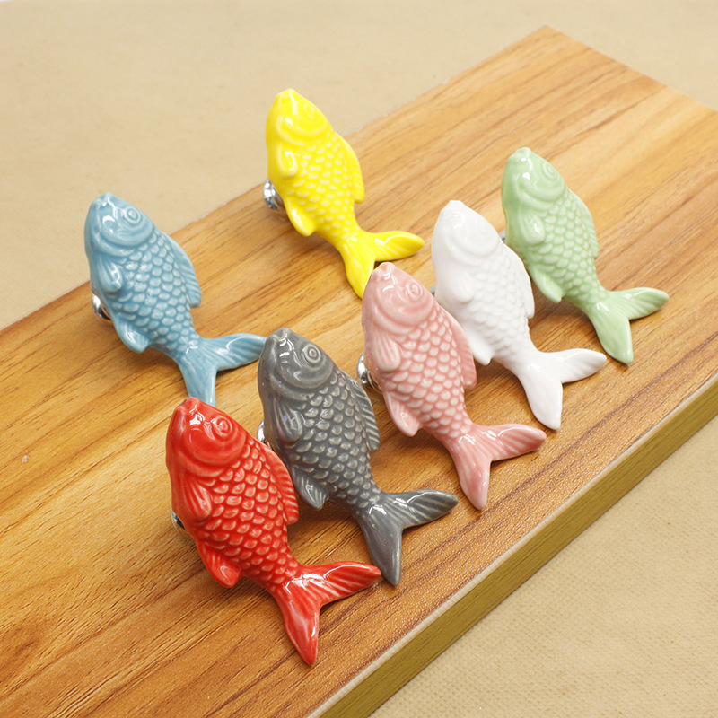 Starfish Drawer Knobs Coastal Kitchen Cabinet Knos Beach Knob Dresser Ceramic Pulls Handles JK