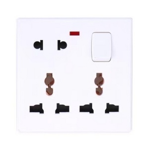 Bangladesh 8pins Wall Switch Socket 1 gang switch 6 pin universal socket 13A