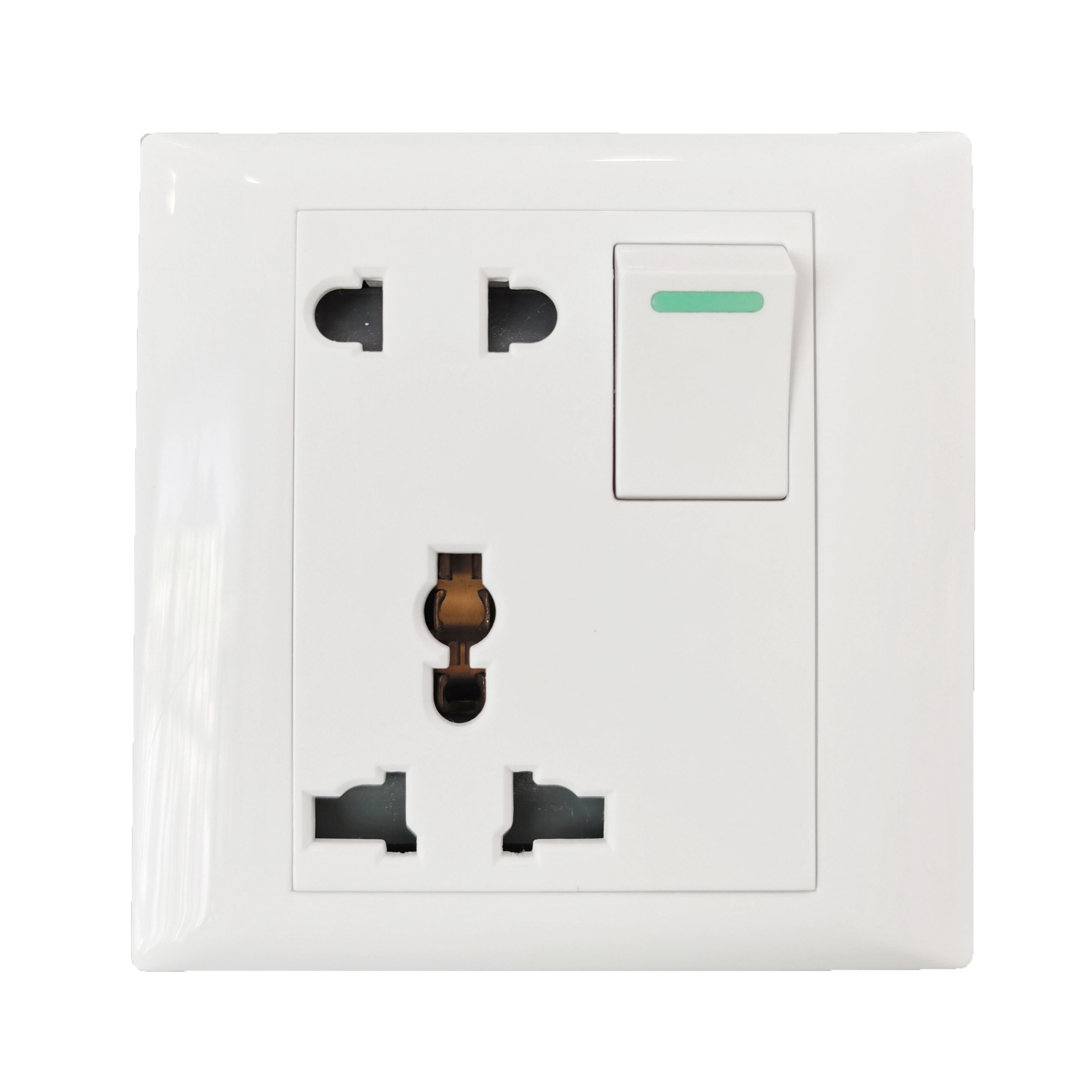 Cambodia  4 gang 1 way switch  2 sockets 4 holes light electrical switch socket wall