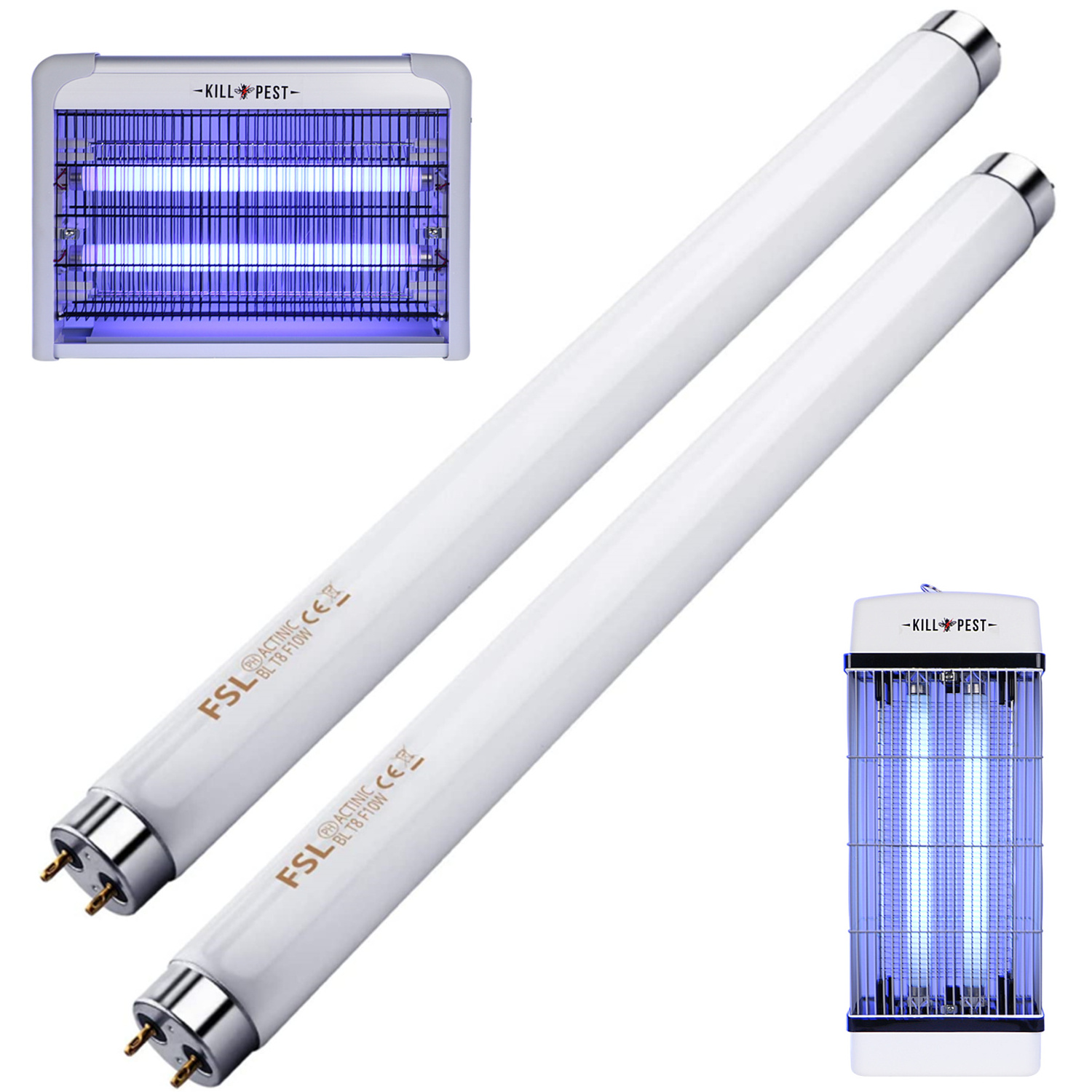 JN UVA energy tube blubs 365nm uv tube light 2 feet FSL tube 10W 15W 20W bug zapper mosquito killer lamp