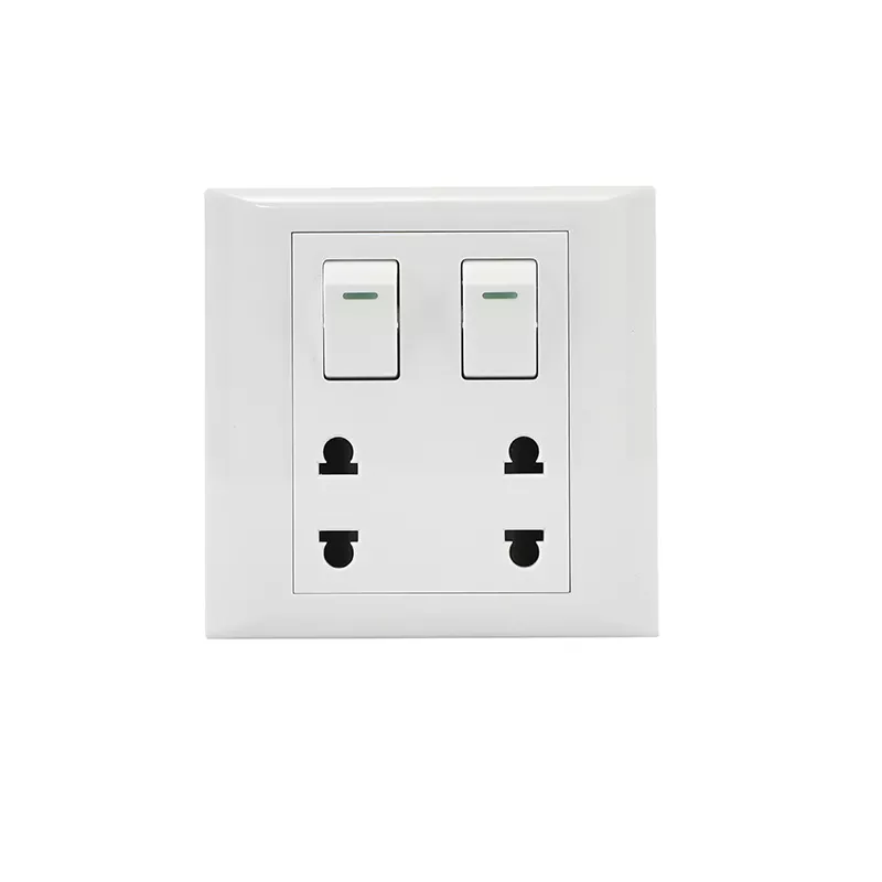 Cambodia 2 switch 2 sockets 4 holes light switch sockets electrical switches sockets wall