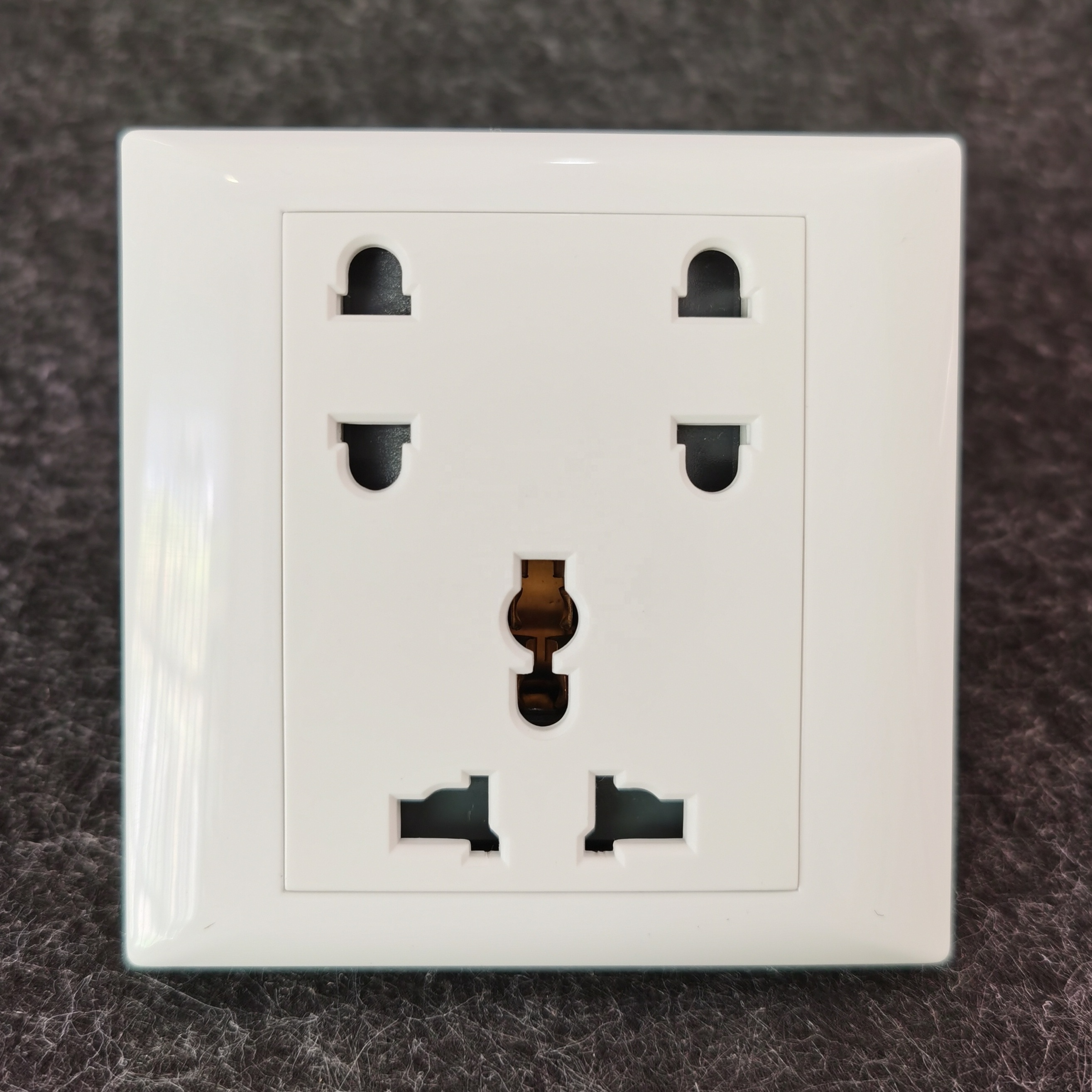 Cambodia  Electrical wall switches and sockets waterproof 2 gang switch and 4 pin sockets