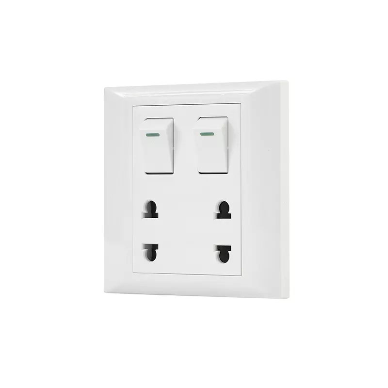 Cambodia 2 switch 2 sockets 4 holes light switch sockets electrical switches sockets wall