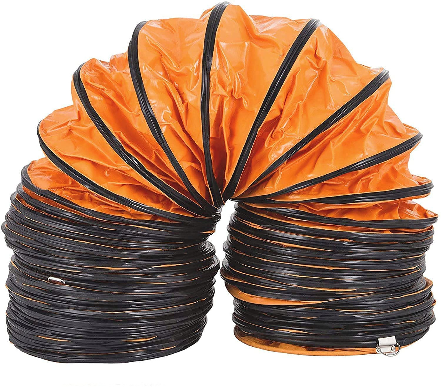 8 inch hvac insulated flexible duct pipe exhaust pvc flexible duct hose flexible flame retardant fabric air duct