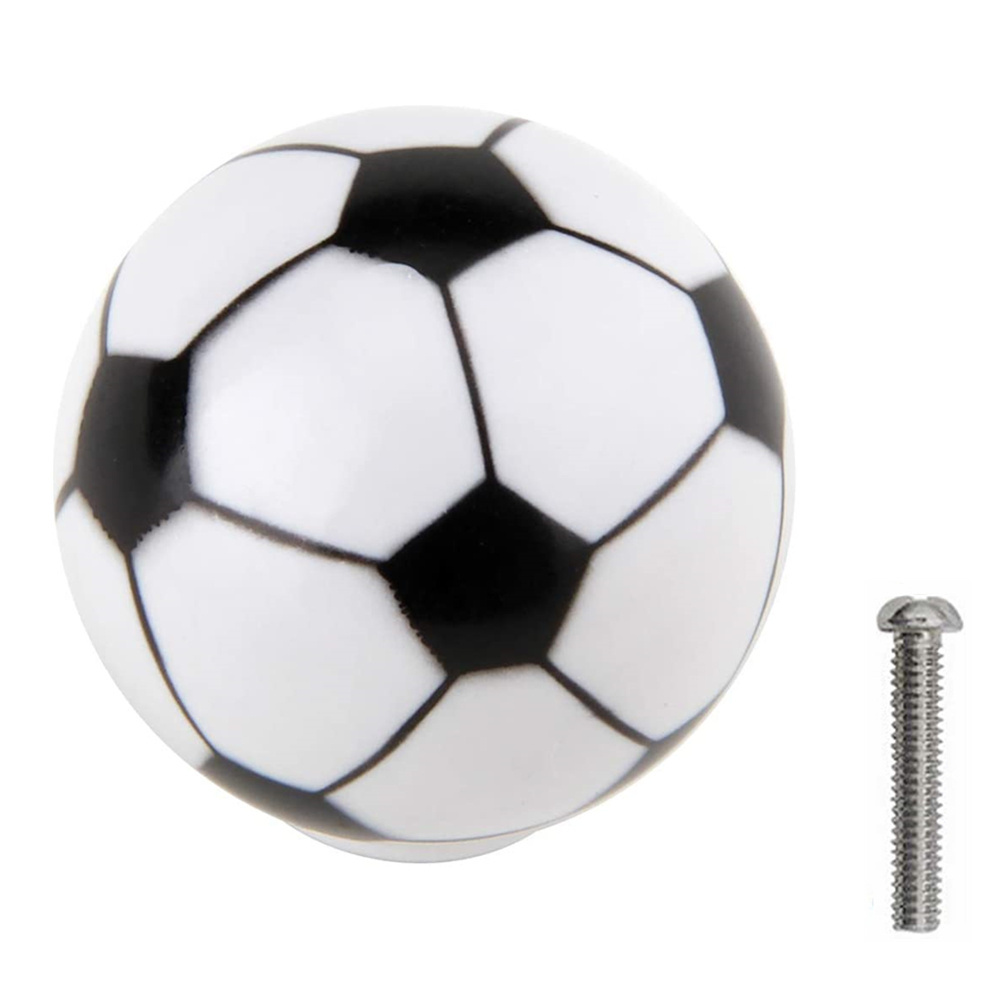 Baseball Cabinet Drawer Door Knobs Handles Boy Child Dresser Drawer Pulls Desk Handles Sports Nursery Home Bath Decor JK