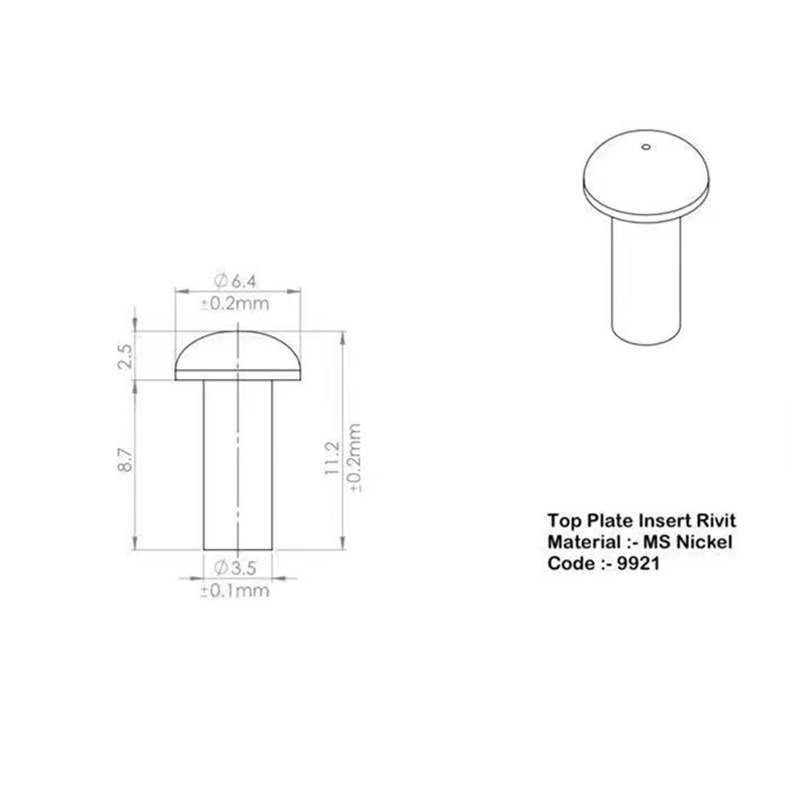 Furniture hardware accessories Rivet Manufacturer Custom Made Solid Steel Aluminium Iron Rivets