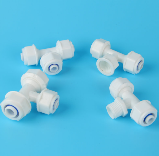 Plastic pom fittings for pex or aluminum pipe solar tube connector