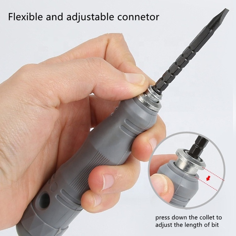 No.7S012  17 in 1 Adjustable and Multi-function Screwdriver Set  Two Ends and Magnetic Replaceable Bits Cushion Grip Handle