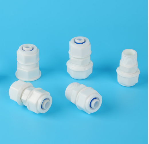 Plastic pom fittings for pex or aluminum pipe solar tube connector