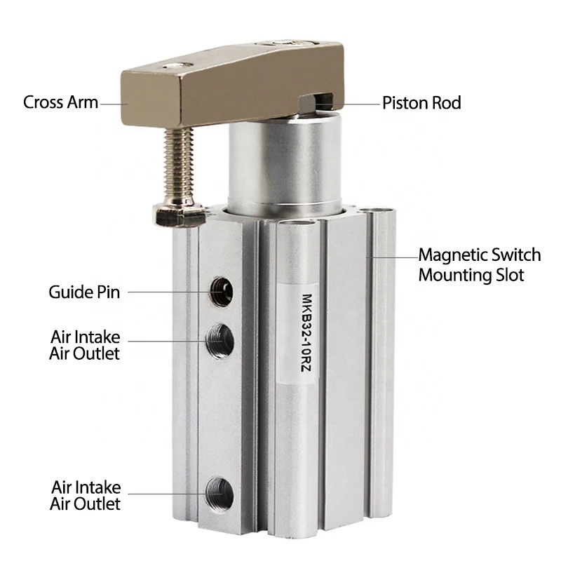 SIMEIERTE single acting Swings Back 90 Degrees Angle Cylinder Clamping Bore 32mm 40mm Pneumatic Air Cylinders