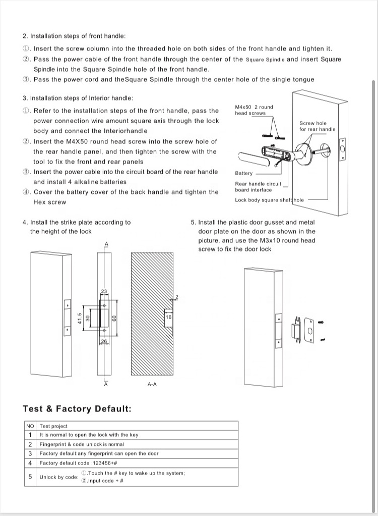 SK-204 2023 New Design Tuya App Smart Door Lock Sliver Smart Locks for Front Door Wi-fi Zigbee