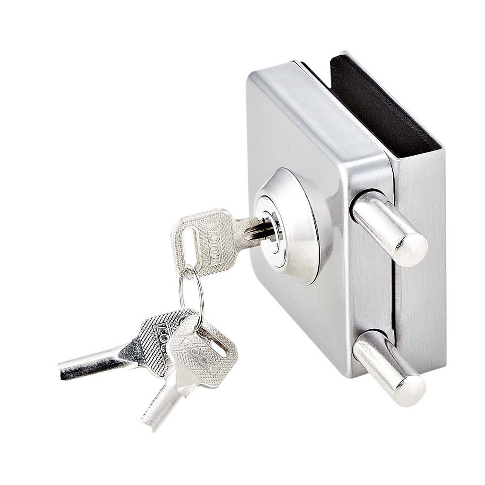 SK-101 High Quality Stainless Steel Security Glass Door Lock Slide Bolt Latch Glass Door Lock