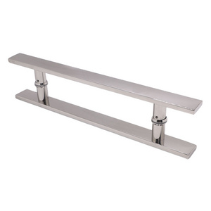 Hot Sell Durable Stainless Steel Glass Push Pull OEM Customized Square Pipe H Shape Glass Door Handle