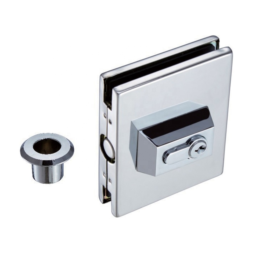 SK-1000AL Hight Quality Stainless steel 304 No Need To Drill Glass Door Lock