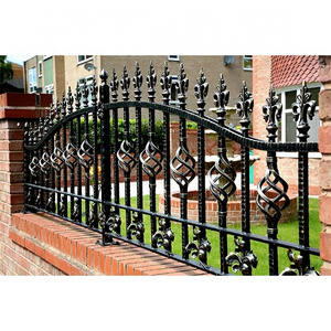 2021 New Wrought Iron Fence Design Metal Stair Railing Steel Fence Steel Picket Fencing