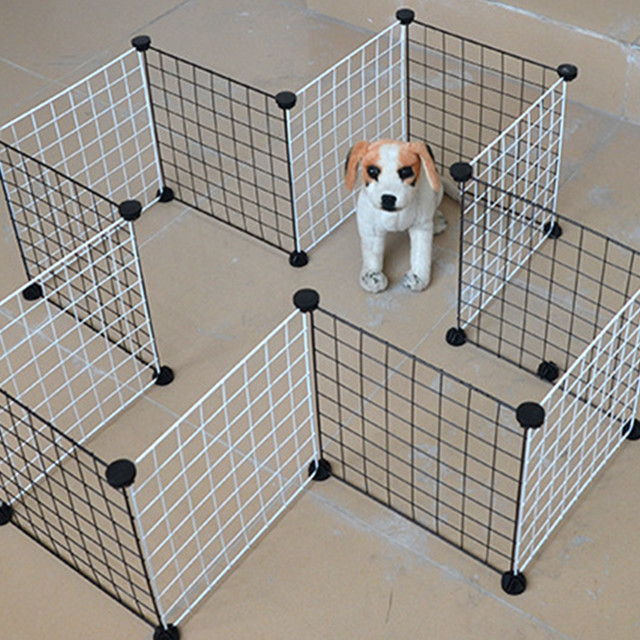 Small and medium sized dog household pet fence cat wire dog fence dog cage multifunctional fence easy to remove and wash