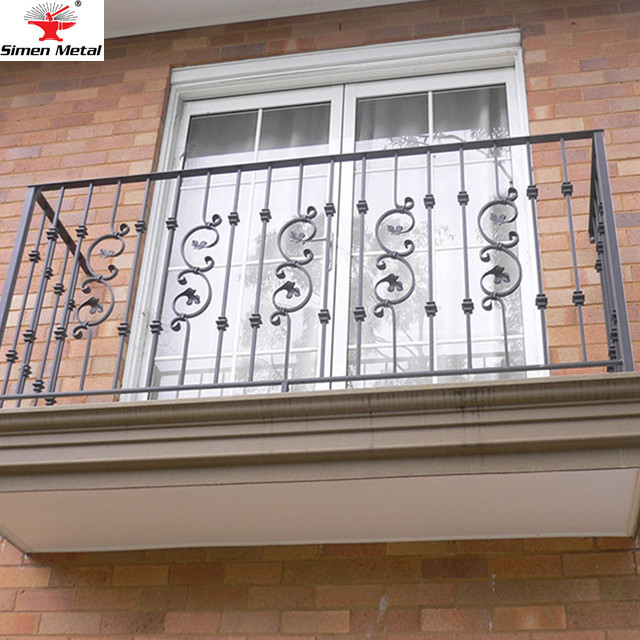 Modern wrought iron window balcony grill design fencing trellis