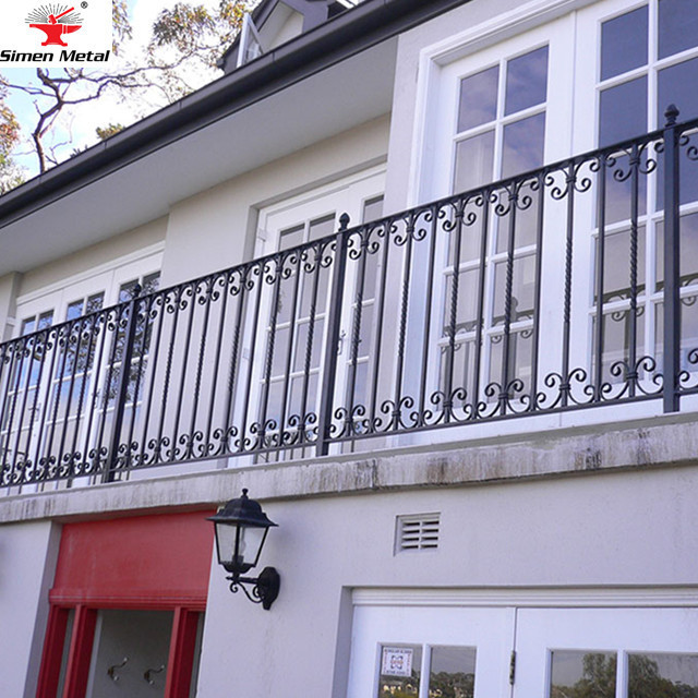 Modern wrought iron window balcony grill design fencing trellis