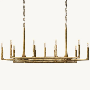 Simig lighting America style Modern luxury pendant lamp linear chandelier for LED bedroom lighting