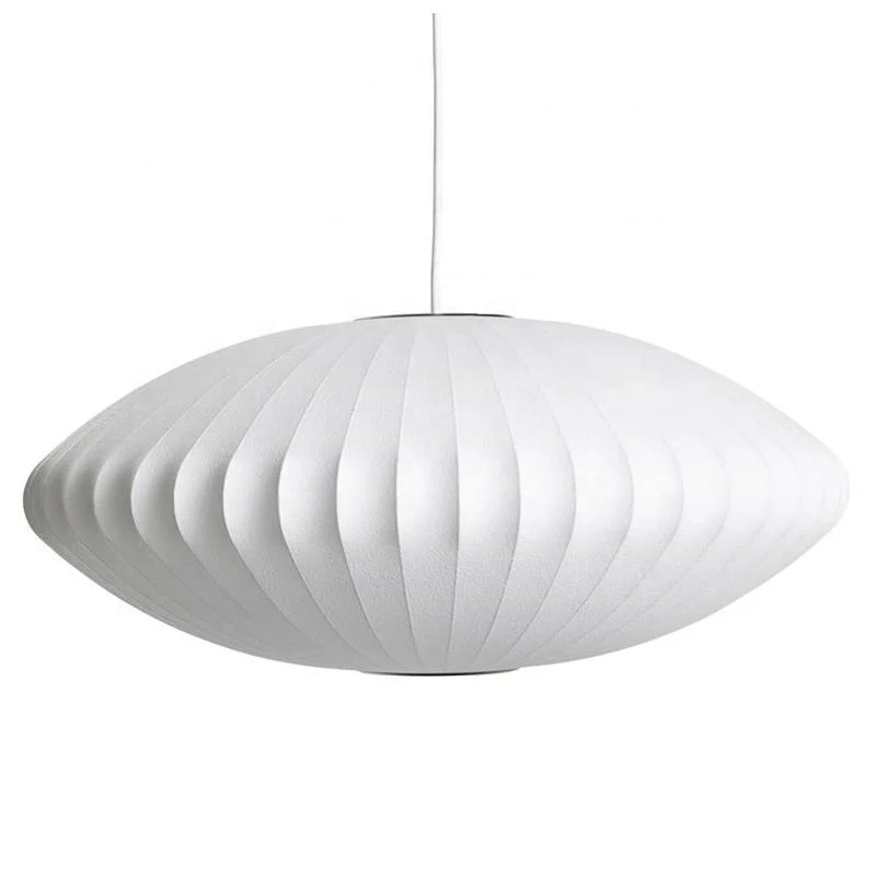 Simig lighting modern classic design Nelson Bubble pendant lamp Silk covered chandelier for living room