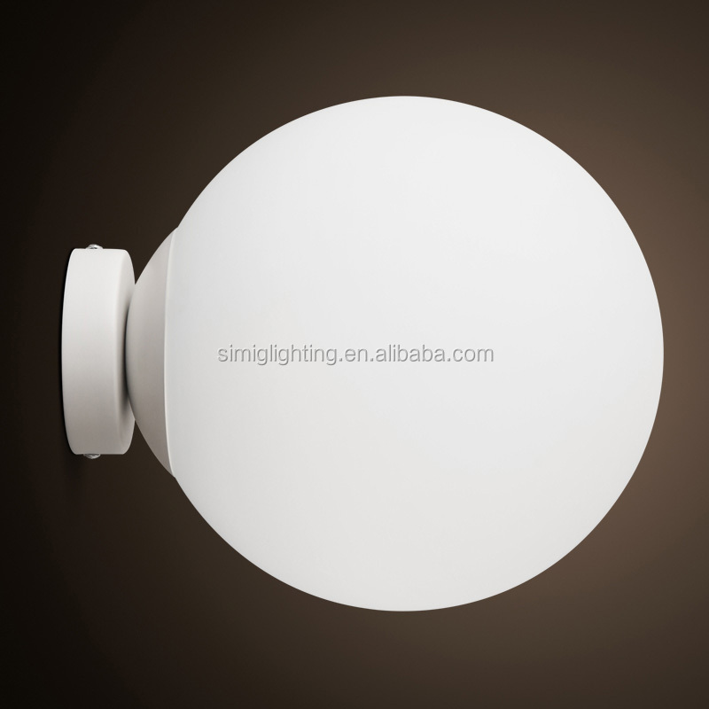 Simig lighting nordic simple sconce round ball lamp wall light indoor frosted glass led e27 wall mounted light