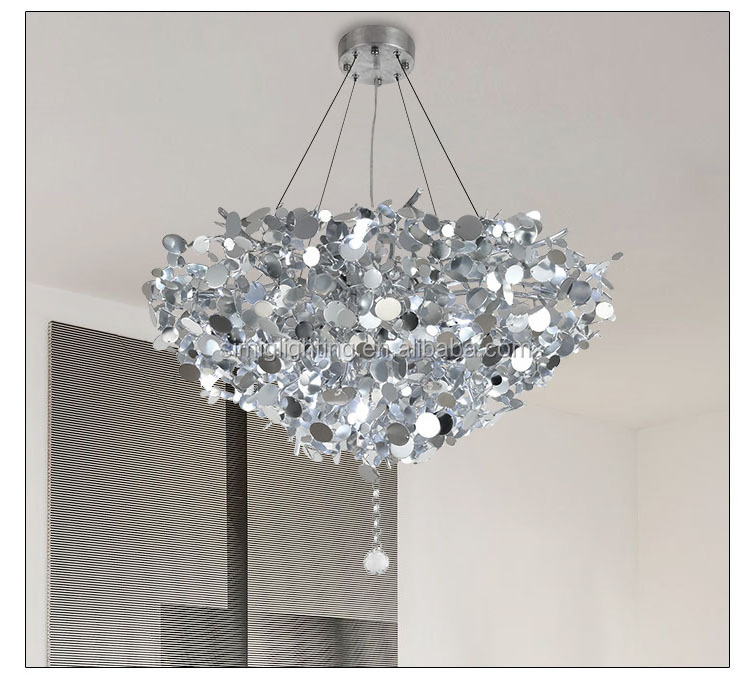 Simig lighting modern irregular round flower floral ceiling chandelier luxury hotel wedding pendant lamp light