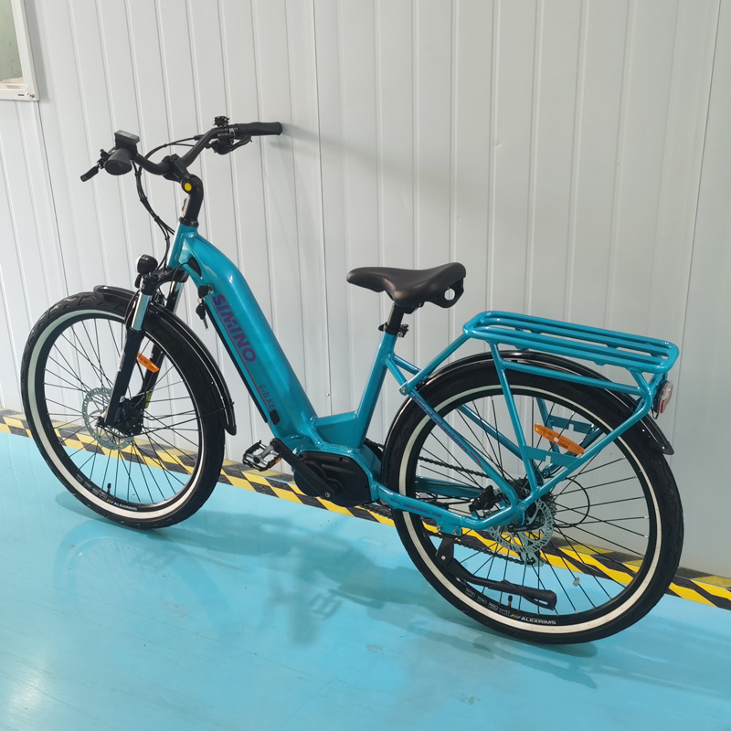 Large frame Women's City ebike 2023 cheap mid motor electric bike for city commuters