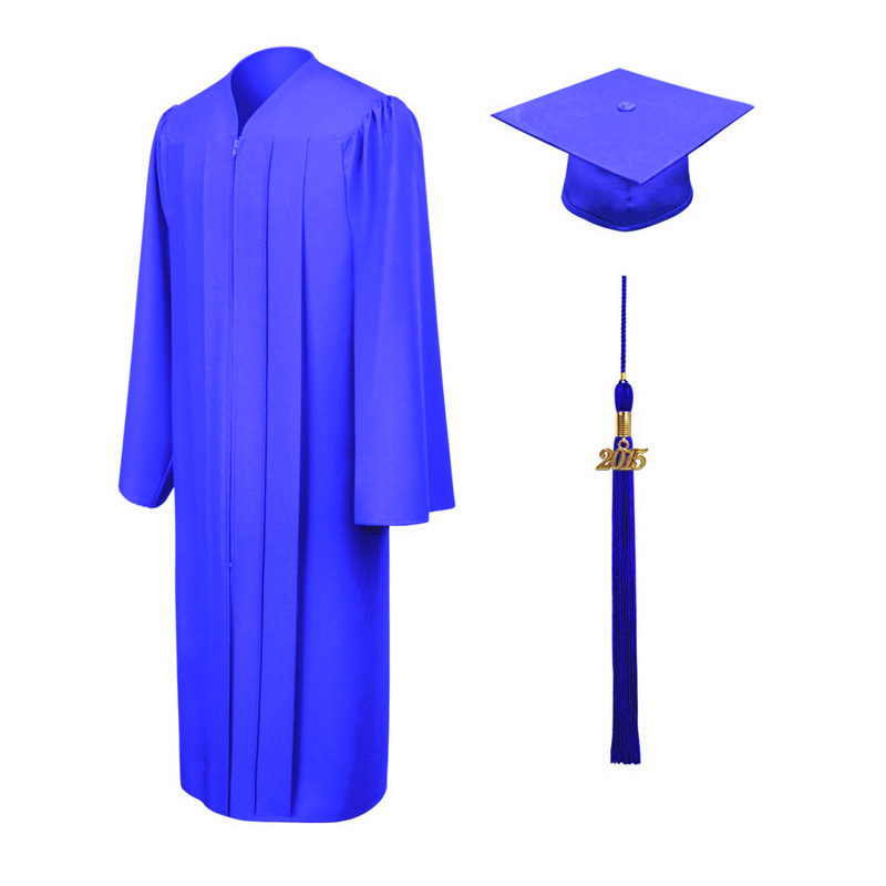 Plain baptism gowns adult academic regalia graduation gown