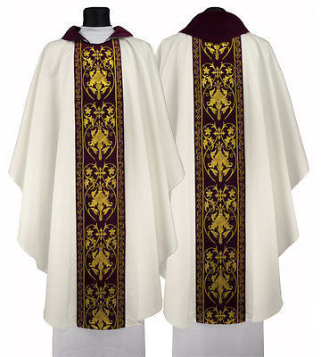 supply custom chasuble obe clergy surplice church white cergy robe