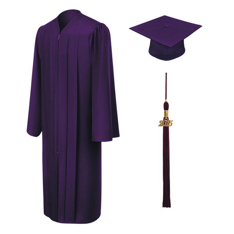 Plain baptism gowns adult academic regalia graduation gown